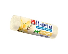 Мешки для мусора 60 л, ароматизированные, Ваниль, бежевые, в рулоне 20 шт., ПНД, 9 мкм, 650х550 мм, GRIFON Aroma, 101-023 V в Калуге