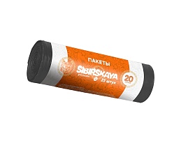 Мешки для мусора 20 л, черные, в рулоне 25 шт., ПНД, 6 мкм, 420х450 мм, SIBIRSKAYA, 101-001 S в Калуге