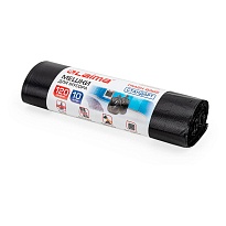 Мешки для мусора 120 л, черные, в рулоне 10 шт., ПНД, 14 мкм, 1100х700 мм, LAIMA, 601385 в Калуге