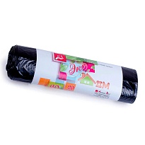 Мешки для мусора 60 л, черные, в рулоне 20 шт., ПНД, 7 мкм, 700х600 мм, Концепция Быта ЭкоДом, 601349 в Калуге